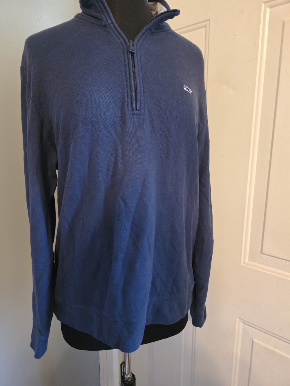 Vineyard Vines Men’s Blue 100% Pima Cotton Performance Quarter Zip Sweater M